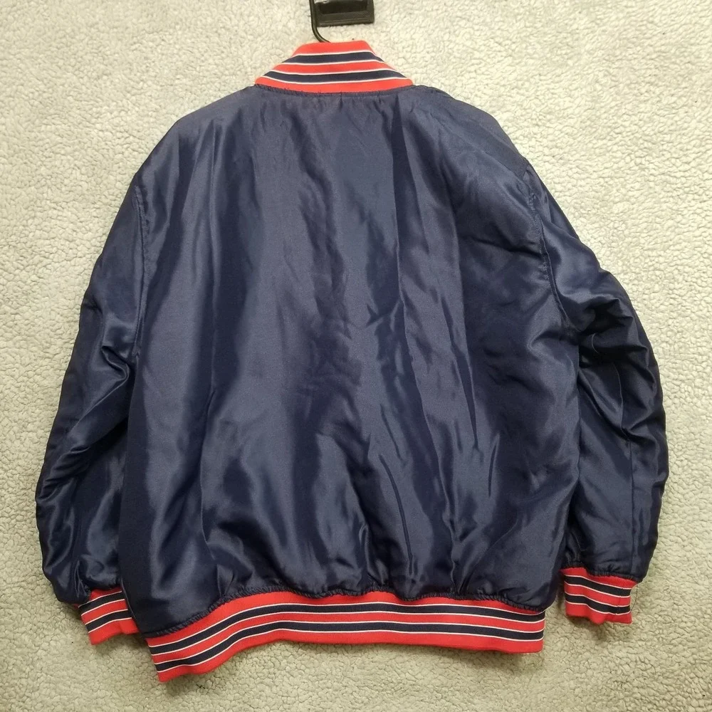 Seattle Mariners Gonzaga Bulldogs Jacket Satin Shiny Bomber Coat Mens Medium